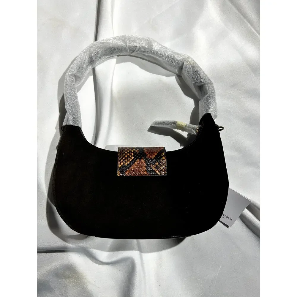 Kurt Geiger Chelsea Hobo Brown Suede Shoulder Bag NWT - Picture 7 of 11